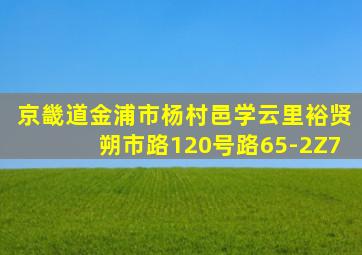 京畿道金浦市杨村邑学云里裕贤朔市路120号路65-2Z7