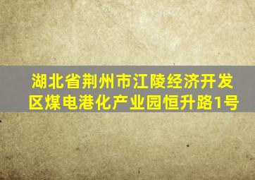 湖北省荆州市江陵经济开发区煤电港化产业园恒升路1号