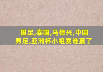 国足,泰国,马德兴,中国男足,亚洲杯小组赛谁赢了