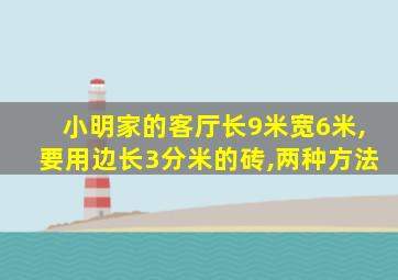 小明家的客厅长9米宽6米,要用边长3分米的砖,两种方法
